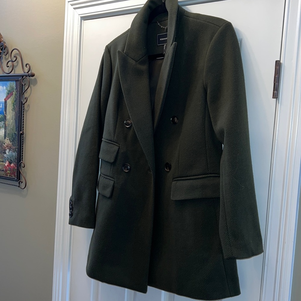 New w/ tags BCBG Maxazria olive green coat